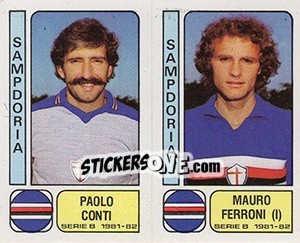 Sticker Paolo Conti / Mauro Ferroni - Calciatori 1981-1982 n. 492 - Panini