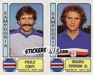 Sticker Paolo Conti / Mauro Ferroni - Calciatori 1981-1982 - Panini