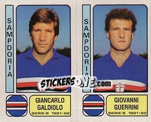 Cromo Giancarlo Galdiolo / Giovanni Guerrini - Calciatori 1981-1982 - Panini