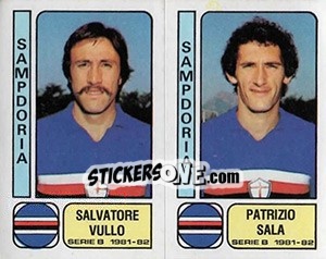 Sticker Salvatore Vullo / Patrizio Sala - Calciatori 1981-1982 - Panini