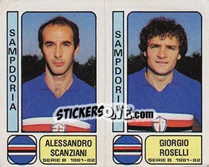 Sticker Alessandro Scanziani / Giorgio Roselli - Calciatori 1981-1982 n. 495 - Panini