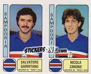 Sticker Salvatore Garritano / Nicola Zanone - Calciatori 1981-1982 n. 496 - Panini
