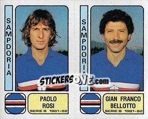 Sticker Paolo Rosi / Gian Franco Bellotto - Calciatori 1981-1982 n. 497 - Panini