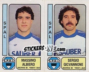 Sticker Massimo Albiero / Sergio Giovannone - Calciatori 1981-1982 - Panini