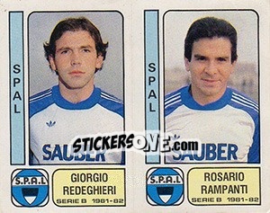 Sticker Giorgio Redeghieri / Rosario Rampanti - Calciatori 1981-1982 - Panini