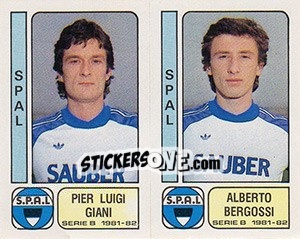 Sticker Pier Luigi Giani / Alberto Bergossi - Calciatori 1981-1982 n. 504 - Panini