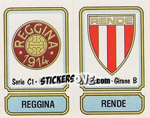 Sticker Scudetto Reggina / Rende - Calciatori 1981-1982 - Panini