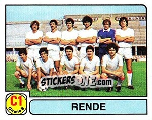 Figurina Squadra Rende - Calciatori 1981-1982 - Panini