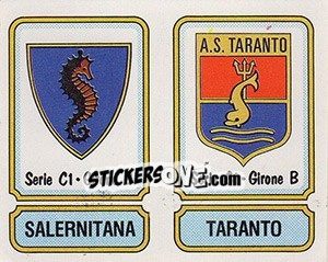 Figurina Scudetto Salernitana / Taranto - Calciatori 1981-1982 - Panini