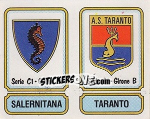 Sticker Scudetto Salernitana / Taranto - Calciatori 1981-1982 n. 509 - Panini
