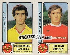 Sticker Michelangelo Rampulla / Giuliano Vincenzi - Calciatori 1981-1982 n. 514 - Panini