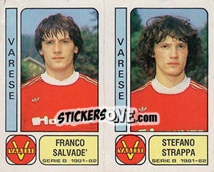 Sticker Franco Salvade' / Stefano Strappa - Calciatori 1981-1982 - Panini