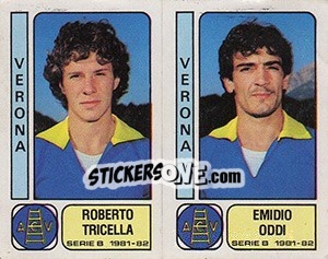 Sticker Roberto Tricella / Emidio Oddi - Calciatori 1981-1982 n. 523 - Panini