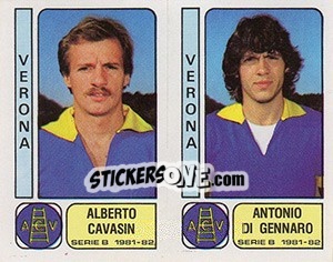 Cromo Alberto Cavasin / Antonio Di Gennaro - Calciatori 1981-1982 - Panini