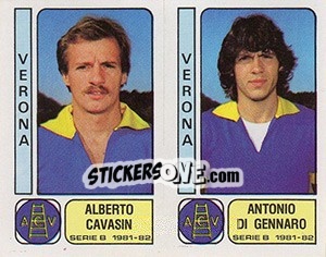 Sticker Alberto Cavasin / Antonio Di Gennaro - Calciatori 1981-1982 n. 524 - Panini