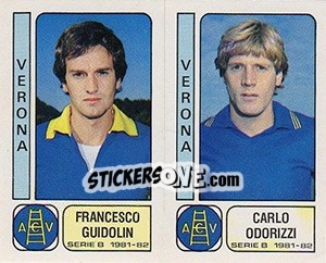 Sticker Francesco Guidolin / Carlo Odorizzi - Calciatori 1981-1982 - Panini