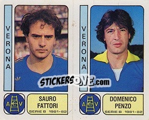 Sticker Sauro Fattori / Domenico Penzo - Calciatori 1981-1982 n. 527 - Panini