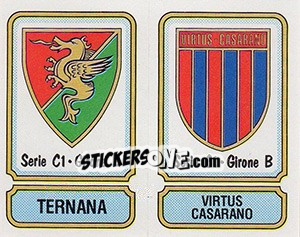 Cromo Scudetto Ternana / Virtus Casarano - Calciatori 1981-1982 - Panini