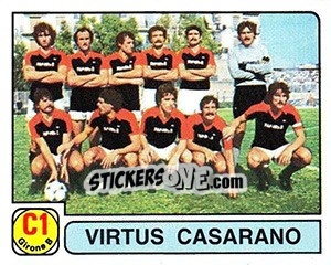Figurina Squadra Virtus Casarano - Calciatori 1981-1982 - Panini