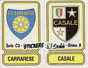 Cromo Scudetto Carrarese / Casale - Calciatori 1981-1982 - Panini