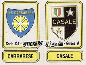 Sticker Scudetto Carrarese / Casale - Calciatori 1981-1982 n. 531 - Panini