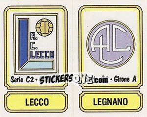 Sticker Scudetto Lecco / Legnano - Calciatori 1981-1982 n. 534 - Panini