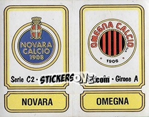 Sticker Scudetto Novara / Omegna - Calciatori 1981-1982 - Panini
