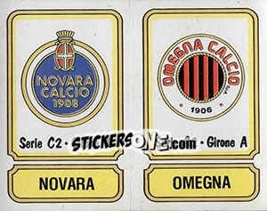 Sticker Scudetto Novara / Omegna - Calciatori 1981-1982 n. 535 - Panini