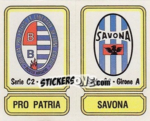 Sticker Scudetto Pro Patria / Savona - Calciatori 1981-1982 - Panini