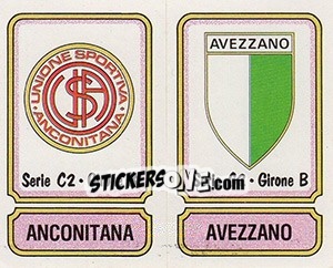 Sticker Scudetto Anconitana / Avezzano - Calciatori 1981-1982 n. 540 - Panini