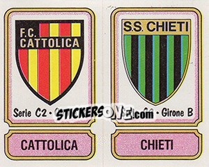 Cromo Scudetto Cattolica / Chieti - Calciatori 1981-1982 - Panini