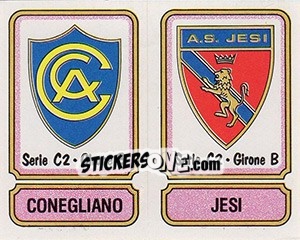 Sticker Scudetto Conegliano / Jesi - Calciatori 1981-1982 n. 542 - Panini