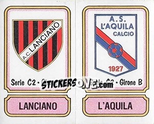 Cromo Scudetto Lanciano / L'Aquila - Calciatori 1981-1982 - Panini