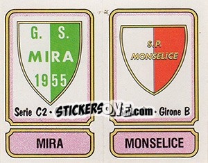 Sticker Scudetto Mira / Monselice - Calciatori 1981-1982 - Panini