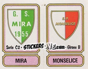 Sticker Scudetto Mira / Monselice - Calciatori 1981-1982 n. 545 - Panini