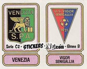 Sticker Scudetto Venezia / Vigor Senigallia - Calciatori 1981-1982 - Panini
