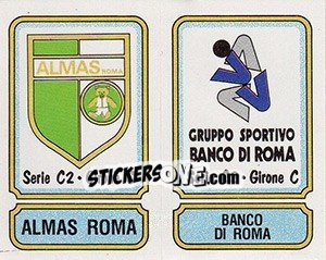 Sticker Scudetto Almas Roma / Banco Di Roma - Calciatori 1981-1982 n. 549 - Panini