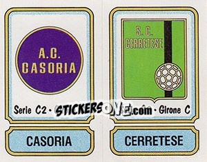 Cromo Scudetto Casoria / Cerretese - Calciatori 1981-1982 - Panini