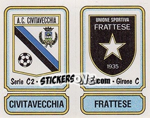 Sticker Scudetto Civitavecchia / Frattese - Calciatori 1981-1982 n. 551 - Panini