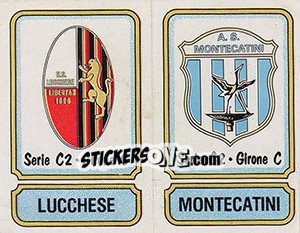Cromo Scudetto Lucchese / Montecatini - Calciatori 1981-1982 - Panini