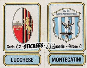 Sticker Scudetto Lucchese / Montecatini - Calciatori 1981-1982 n. 553 - Panini