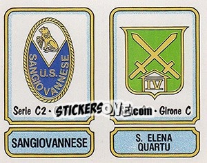 Sticker Scudetto Sangiovannese / S. Elena Quartu - Calciatori 1981-1982 - Panini