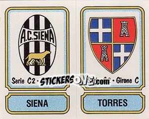 Sticker Scudetto Siena / Torres - Calciatori 1981-1982 n. 557 - Panini