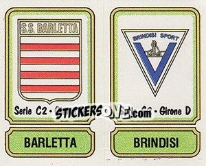 Cromo Scudetto Barletta / Brindisi - Calciatori 1981-1982 - Panini
