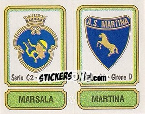 Cromo Scudetto Marsala / Martina - Calciatori 1981-1982 - Panini