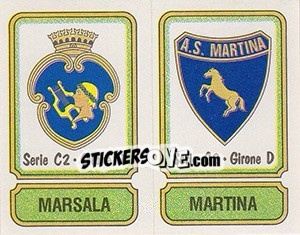 Sticker Scudetto Marsala / Martina - Calciatori 1981-1982 n. 561 - Panini