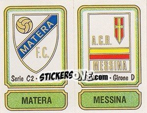 Sticker Scudetto Matera / Messina - Calciatori 1981-1982 - Panini