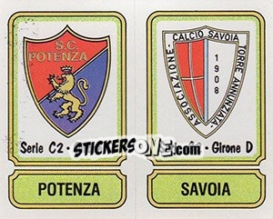 Sticker Scudetto Potenza / Savoia - Calciatori 1981-1982 - Panini