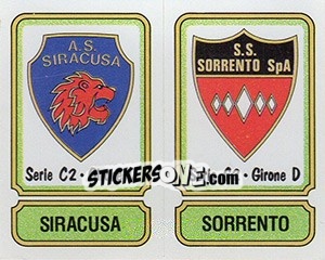 Cromo Scudetto Siracusa / Sorrento - Calciatori 1981-1982 - Panini