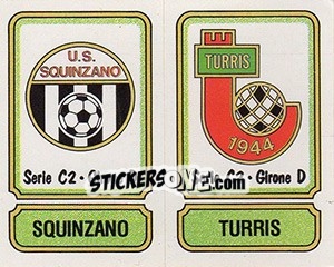 Sticker Scudetto Squinzano / Turris - Calciatori 1981-1982 - Panini